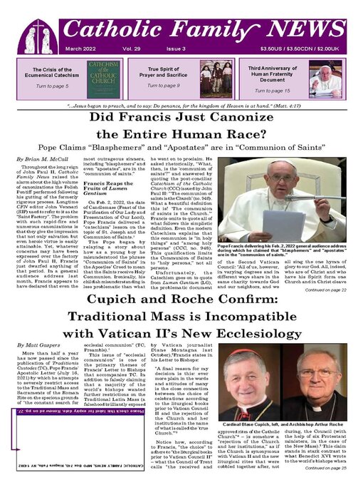 Title details for Catholic Family News by Catholic Family News - Available